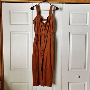 Urban Outfitters Button Up Cord Dress